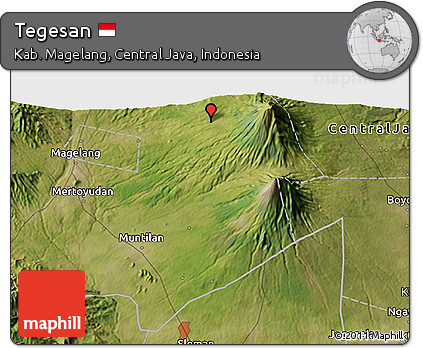 Satellite 3D Map of Tegesan