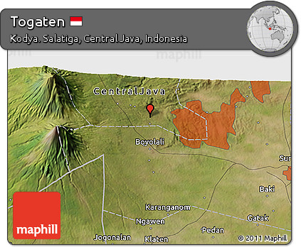 Satellite 3D Map of Togaten