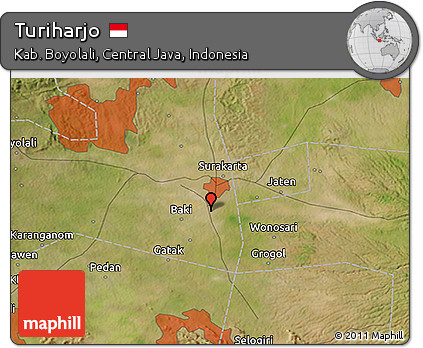Satellite 3D Map of Turiharjo