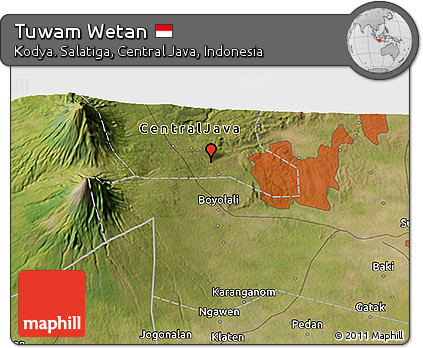 Satellite 3D Map of Tuwam Wetan