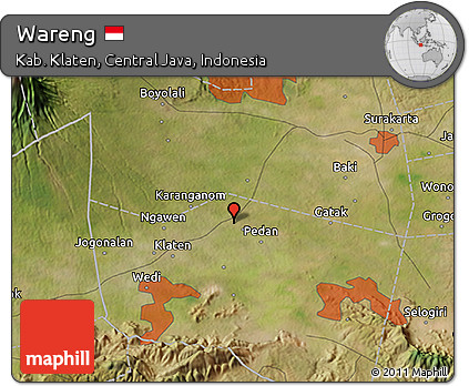 Satellite 3D Map of Wareng