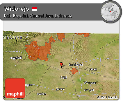 Satellite 3D Map of Widorejo