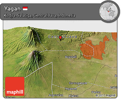Satellite 3D Map of Yagan