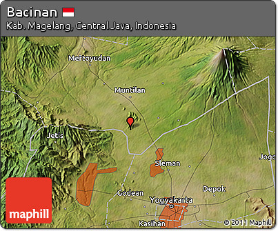 Satellite 3D Map of Bacinan