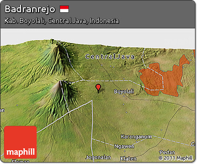 Satellite 3D Map of Badranrejo