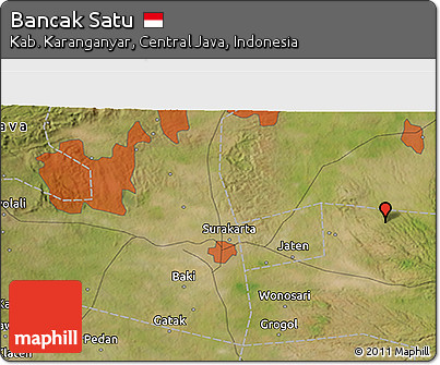 Satellite 3D Map of Bancak Satu