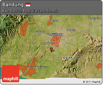 Satellite 3D Map of Bandung