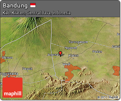 Satellite 3D Map of Bandung