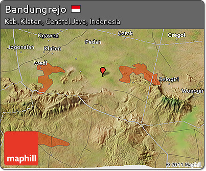 Satellite 3D Map of Bandungrejo