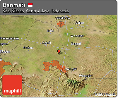 Satellite 3D Map of Banmati