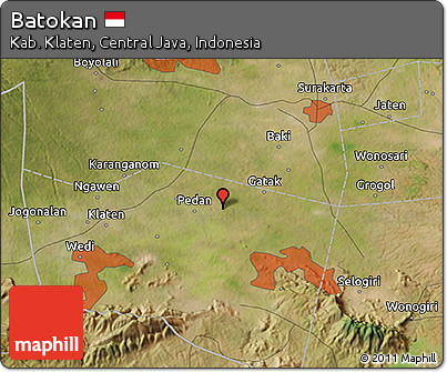Satellite 3D Map of Batokan