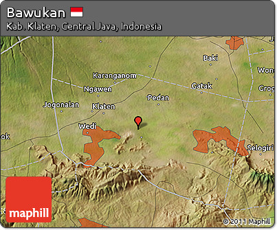 Satellite 3D Map of Bawukan