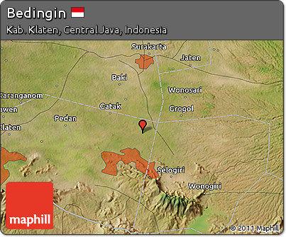 Satellite 3D Map of Bedingin