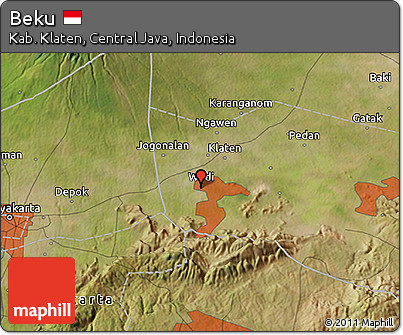 Satellite 3D Map of Beku