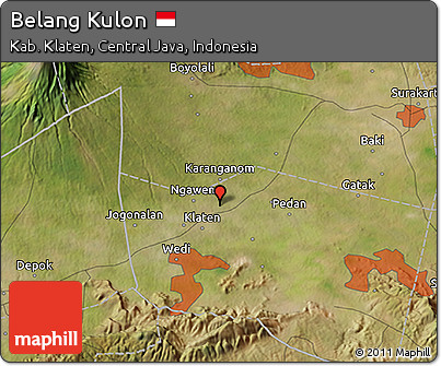 Satellite 3D Map of Belang Kulon