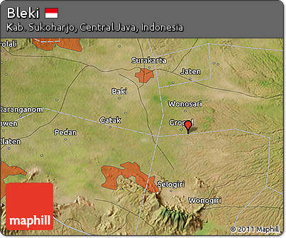 Satellite 3D Map of Bleki