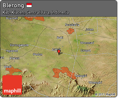 Satellite 3D Map of Blerong