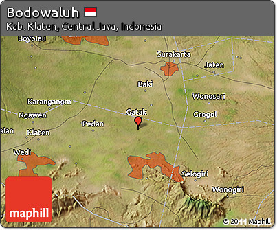 Satellite 3D Map of Bodowaluh