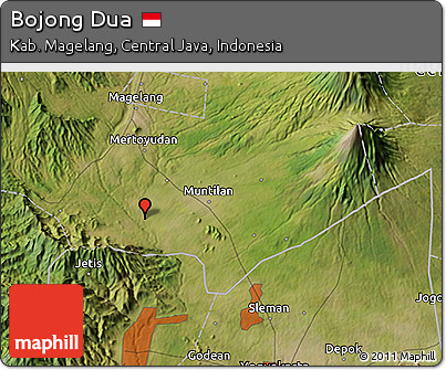 Satellite 3D Map of Bojong Dua