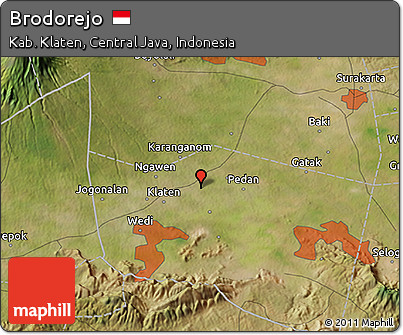 Satellite 3D Map of Brodorejo