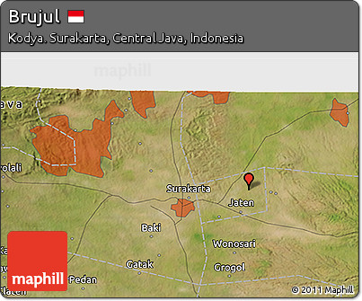 Satellite 3D Map of Brujul
