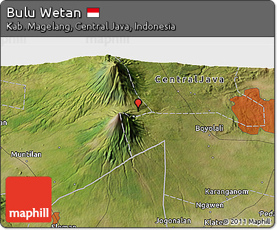 Satellite 3D Map of Bulu Wetan