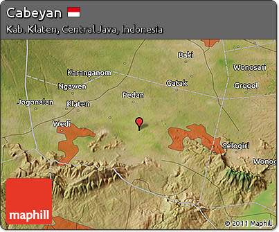 Satellite 3D Map of Cabeyan