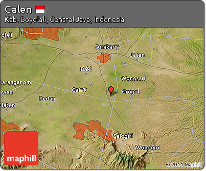 Satellite 3D Map of Calen