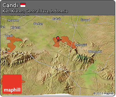 Satellite 3D Map of Candi