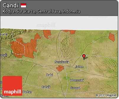 Satellite 3D Map of Candi