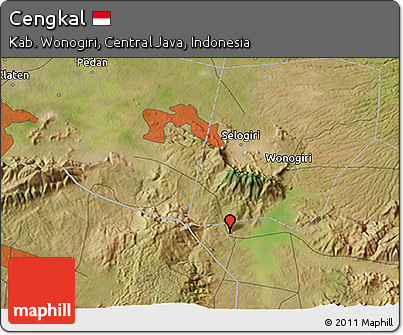 Satellite 3D Map of Cengkal
