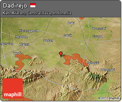 Satellite 3D Map of Dadirejo