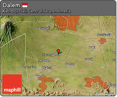 Satellite 3D Map of Dalem