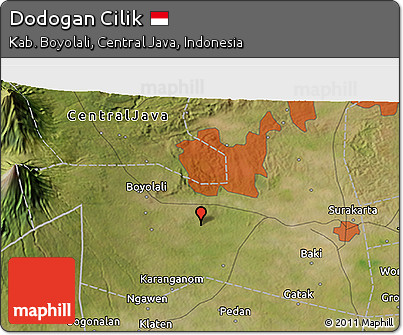 Satellite 3D Map of Dodogan Cilik