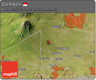 Satellite 3D Map of Dombon