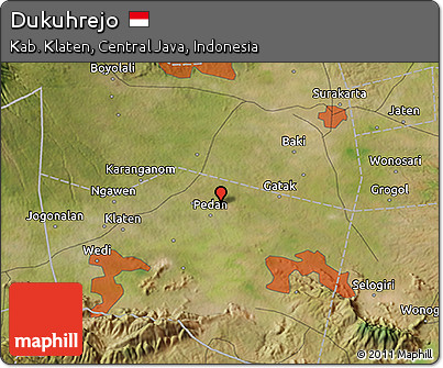 Satellite 3D Map of Dukuhrejo