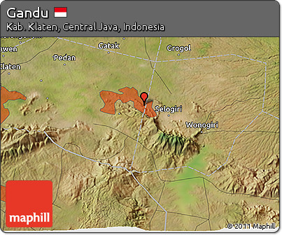 Satellite 3D Map of Gandu