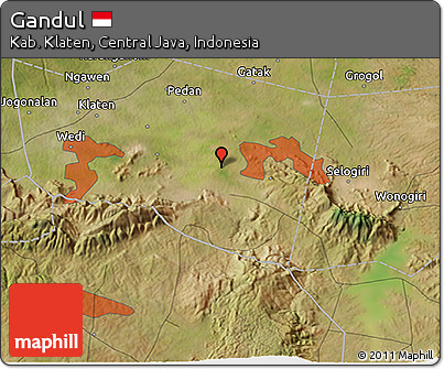 Satellite 3D Map of Gandul