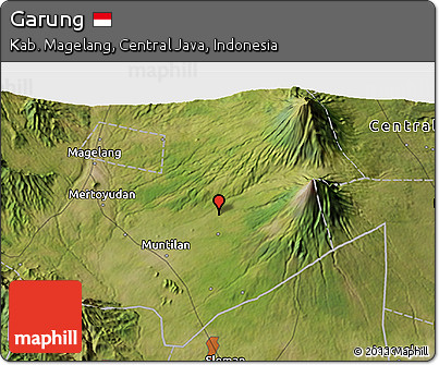 Satellite 3D Map of Garung