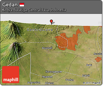 Satellite 3D Map of Gedan