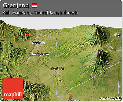 Satellite 3D Map of Grenjeng
