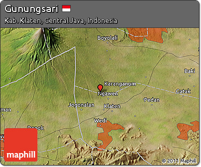 Satellite 3D Map of Gunungsari