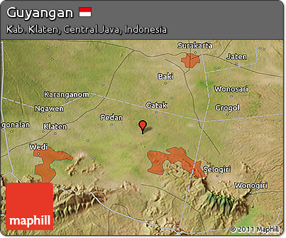 Satellite 3D Map of Guyangan