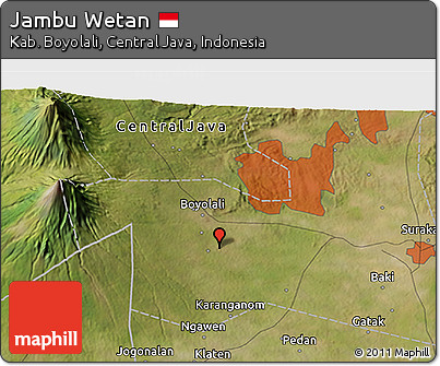 Satellite 3D Map of Jambu Wetan