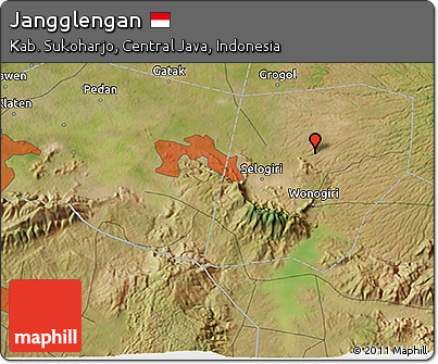 Satellite 3D Map of Jangglengan