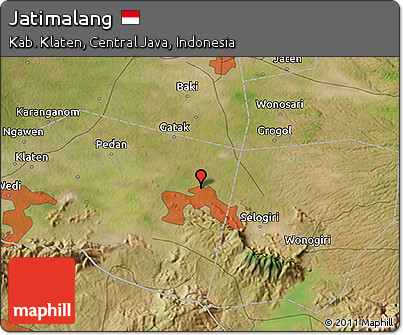 Satellite 3D Map of Jatimalang