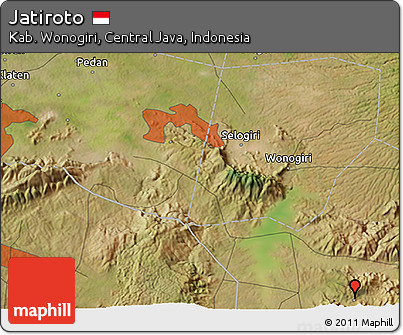 Satellite 3D Map of Jatiroto