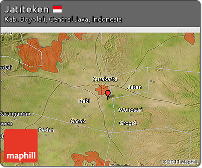 Satellite 3D Map of Jatiteken
