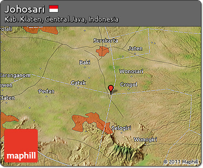 Satellite 3D Map of Johosari