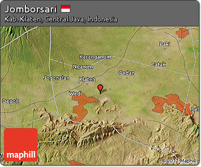 Satellite 3D Map of Jomborsari